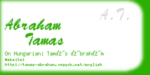 abraham tamas business card